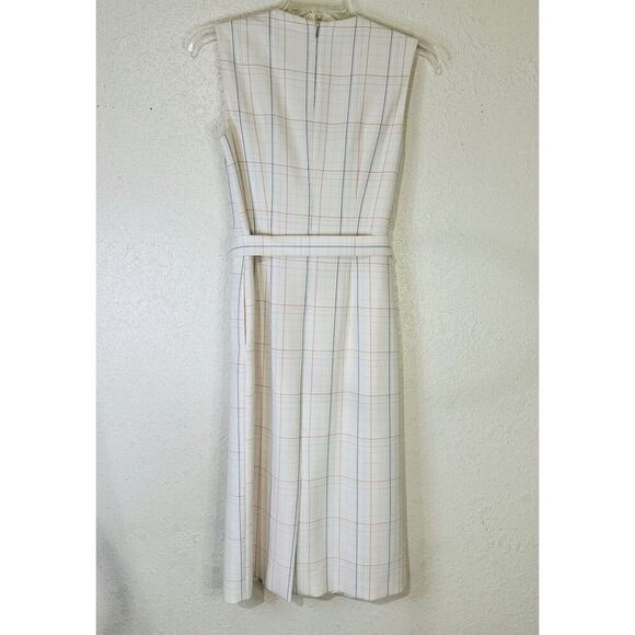 Hugo Boss White Plaid Midi Dress - Picture 7 of 12